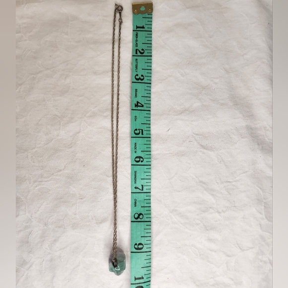 Rainbow Flourite Skull Silver Necklace - Picture 9 of 13